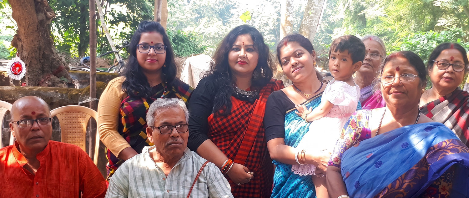 A wide family panorama